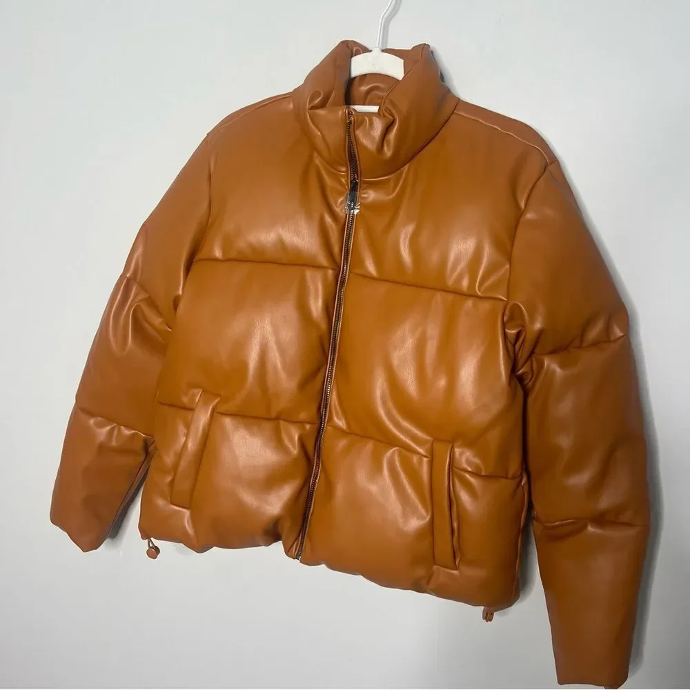 The Drop The Drop Women's Priscilla Vegan Leather Puffer NWT